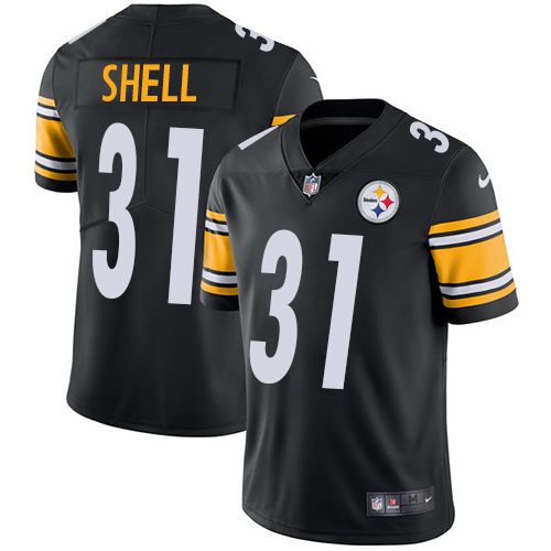 Men Pittsburgh Steelers 31 Shell Nike Black Limited NFL Jersey